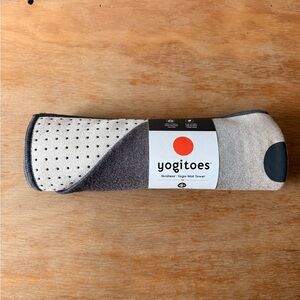 Manduka Yogitoes Gray and Cream Yoga Mat Towel